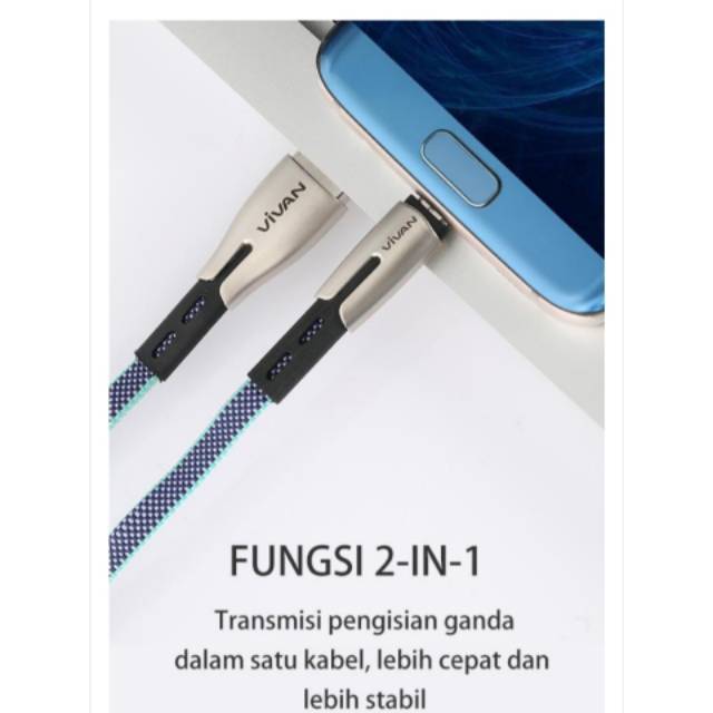 Kabel Data iPhone 6 VIVAN BTK-L 2.4A FAST CHARGING Kabel Charger Lightning Kabel Casan iOs iPad Air