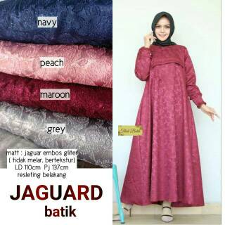 Baju Gamis Jaguar Embos Gliter Jaguard Batik By Titiek Shopee Indonesia