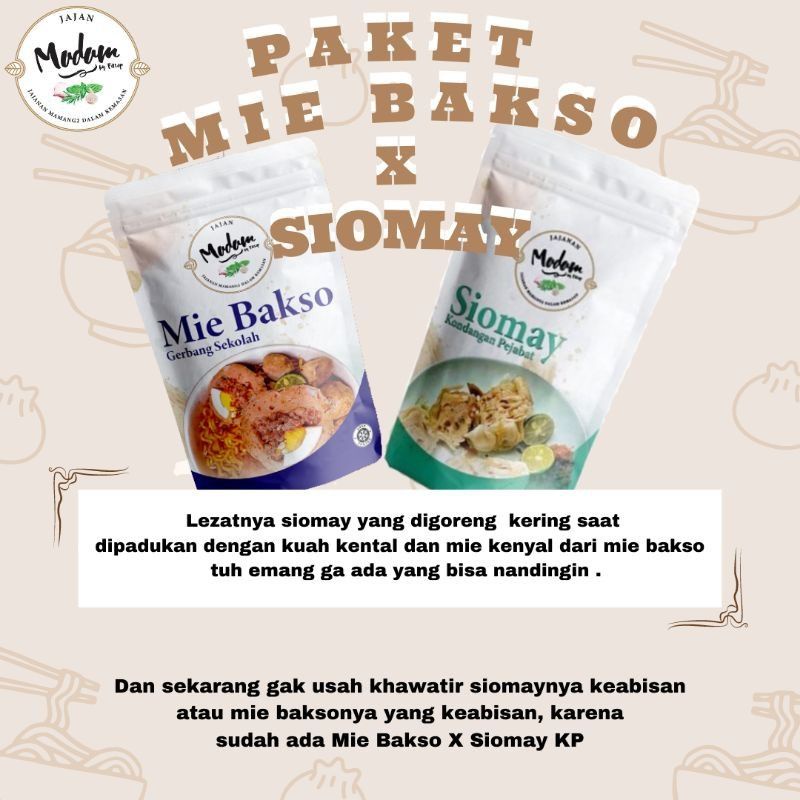 

PAKET MIE BAKSO X SIOMAY JAJAN MADAM