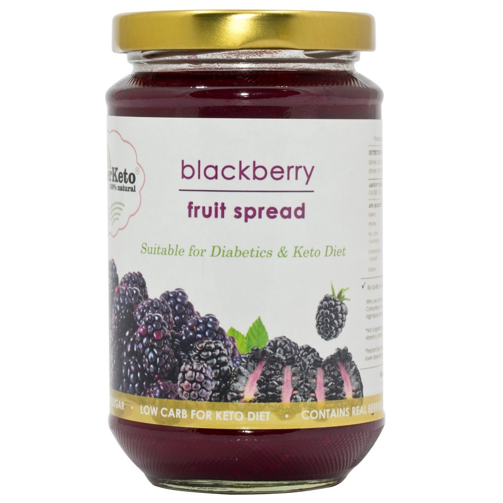 

Ready Stok - Freshmax - No sugar added - Low Carb Blackberry fruitspread - SUPERKETO Blackberry selai bebas gula 395g Made in Bali