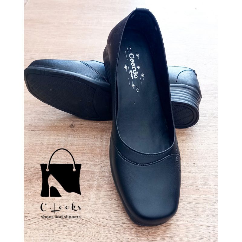 GC SK.F Sepatu Pantofel Wanita Guru Kerja Hak 3 Cm Size 37- 41