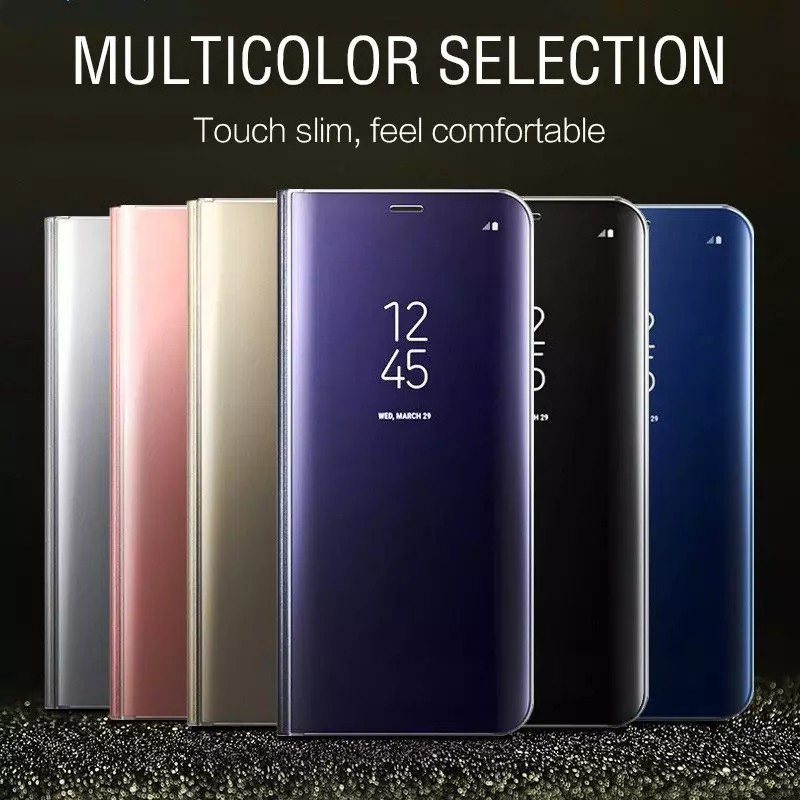 Xiaomi Redmi 9 Redmi9 Flip Clear View Standing Cover Mirror Case