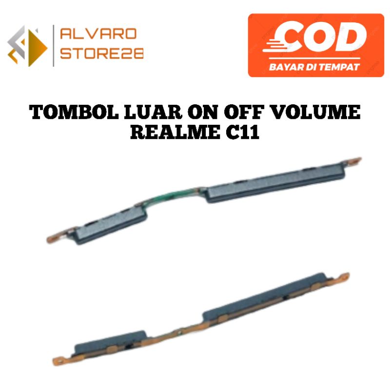 TOMBOL LUAR REALME C11 ON OFF INCLUDE VOLUME / TOMBOL RUBBER REALME C11 ON OFF VOL