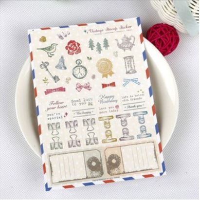 LADMAID Diary Deco - Vintage Stamp Sticker (6pcs)