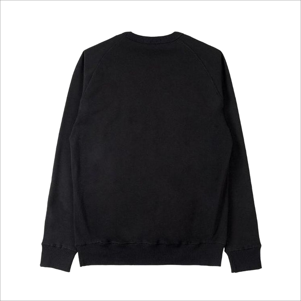 SWEATER CREWNECK MATERNAL HITAM LOGO PUTIH