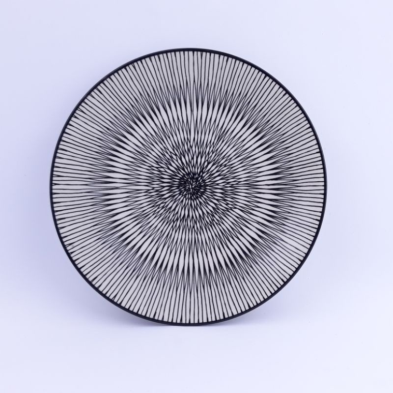 PIRING MAKAN KERAMIK MURAH / SALAD PLATE RUSTIC ukuran 21cm-Depuis