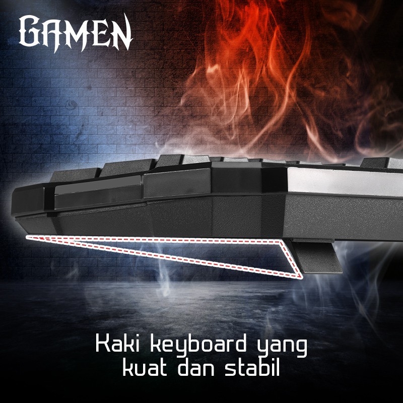 Keyboard Gaming GAMEN GK100 Rainbow Backlight Black LED