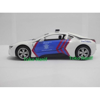 Termurah Diecast Miniatur Replika Mobil  Polisi Bmw  I8  