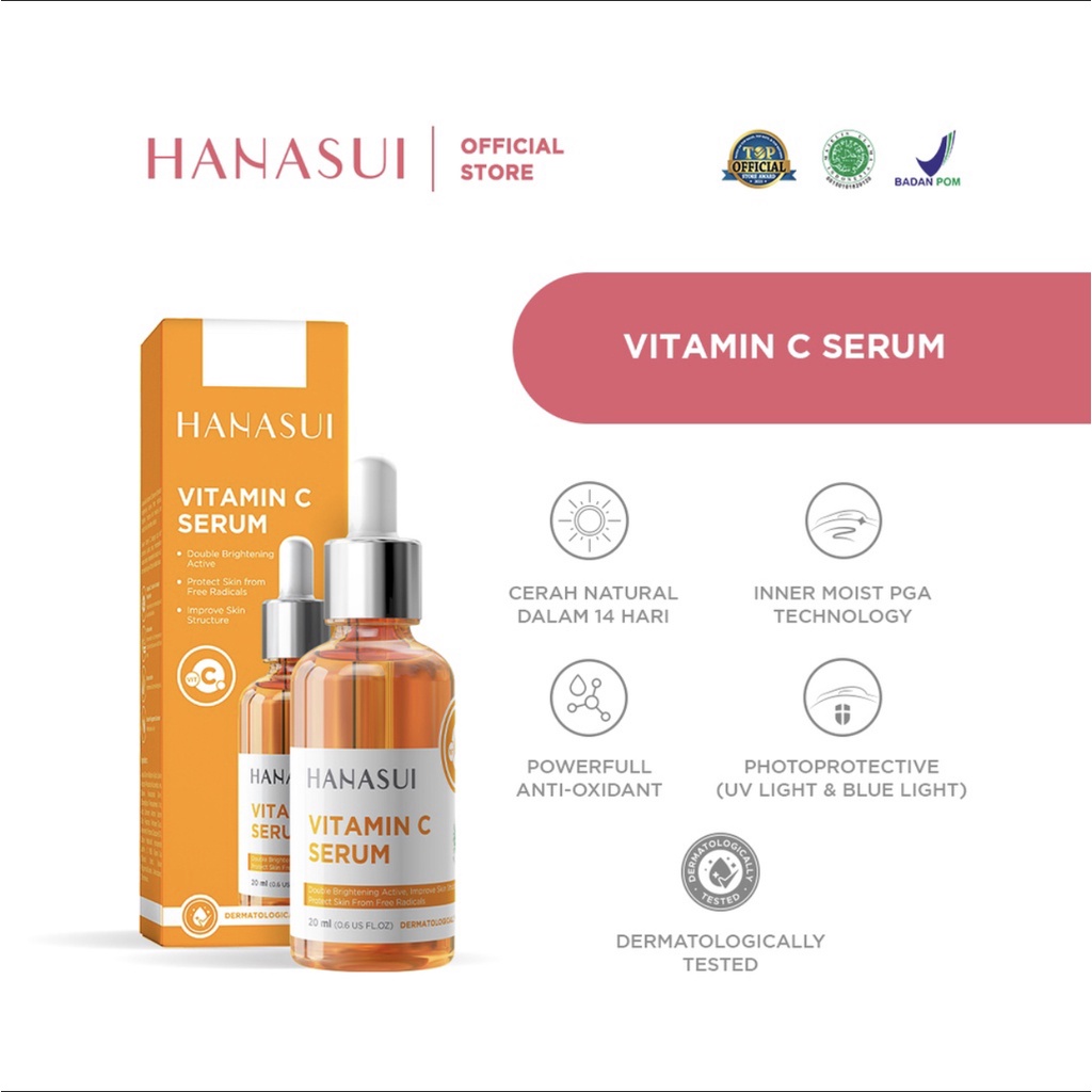 Hanasui Serum Vitamin C New Look &amp; Improved Formula 20ml BPOM