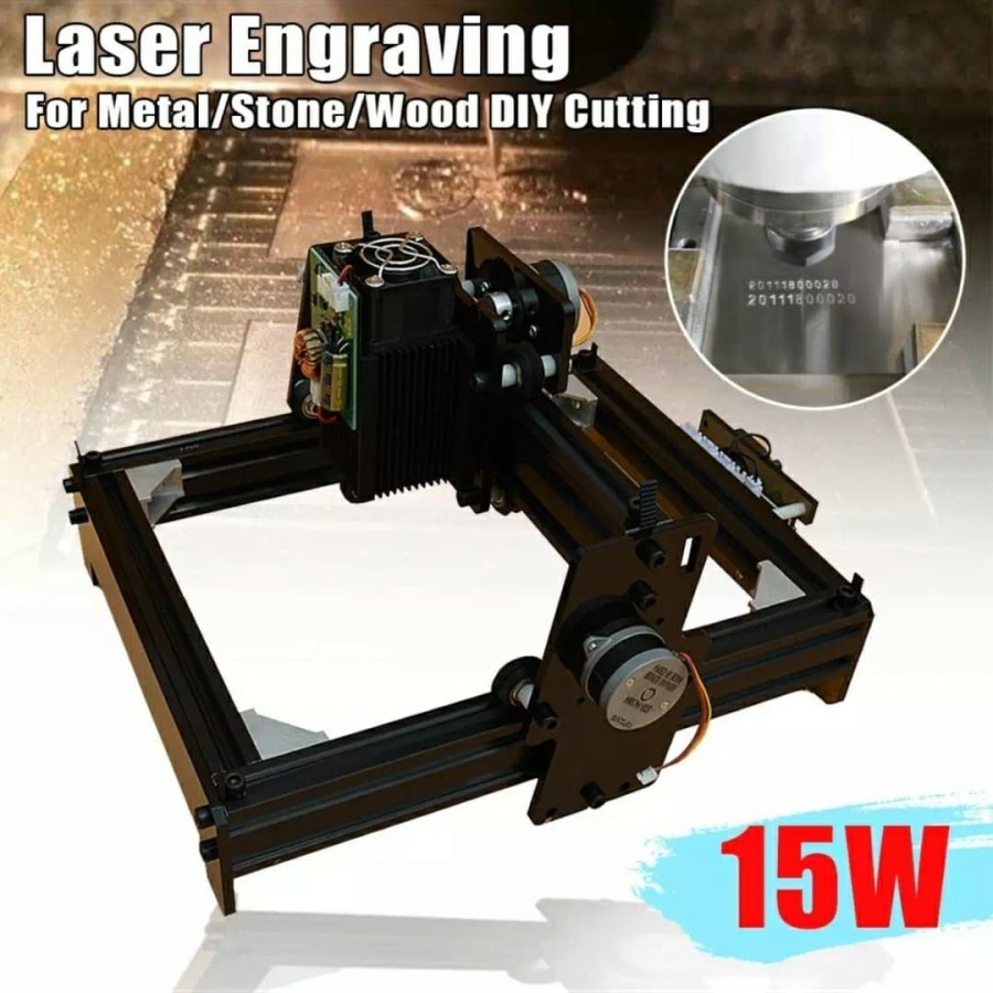 mesin laser 15000mw 15W 15.000mw engraver cutting logam aluminium mark