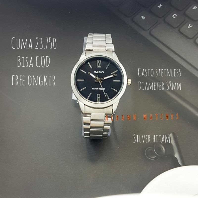 JAM TANGAN WANITA CASIO RANTAI SILVER / JAM TANGAN PRIA RANTAI PUTIH