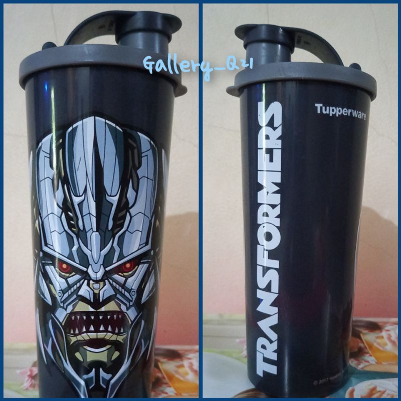 Tumbler Tupperware (Botol Minum/Tempat Minum Limited Edition Transformers/untuk anak laki-laki)