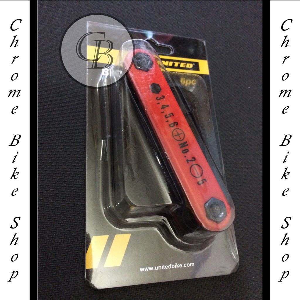 Toolkit Sepeda Kunci L 6 In 1 Lipat Mini Folding Toolkit Tool Kit Merk United Murah Ori Original