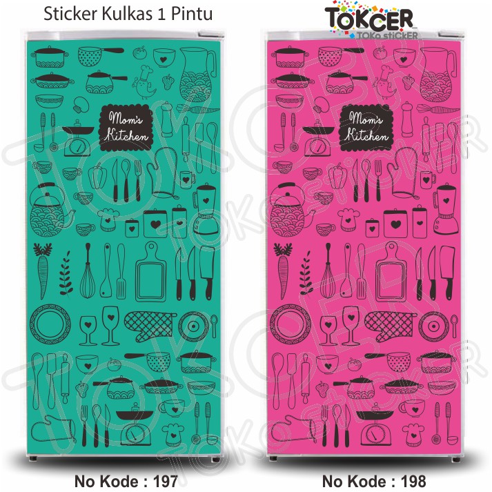 Stiker Kulkas 1 Pintu MOM's Kitchen