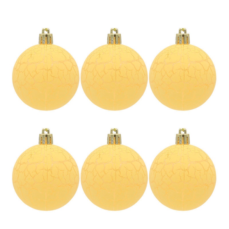 6pcs Ornamen Liontin Pohon Natal Bentuk Retak Untuk Pesta