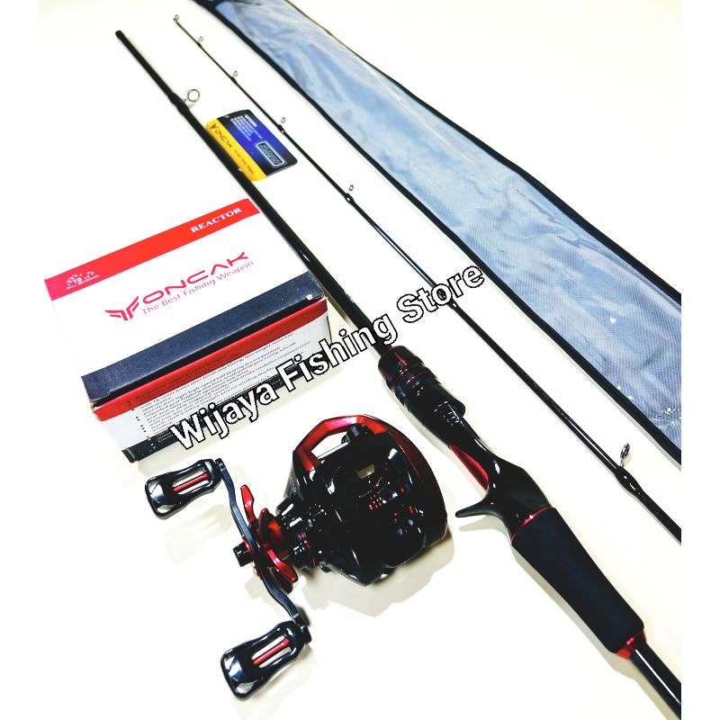 Set Joran Casting BC Oncak Lynx Cast 180 atau 195 dan Reel Oncak Reactor BONUS SENAR PE