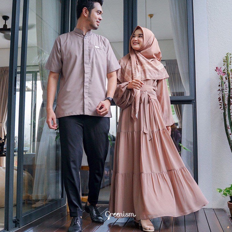 Greenism Sarimbit Raya INESA &amp; IHSAN (Mocca) Quality Premium Syari'i - Set Family