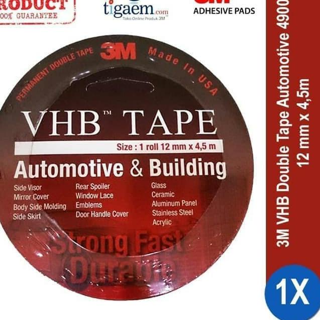 

Hot Sale 3M VHB 12mm x 4.5m Double Tape Foam Merah Otomotif & Building ORI