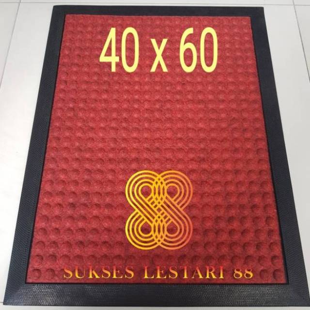 Keset Karpet Karet Bludru Anti Slip 40 x 60 Lis RCM