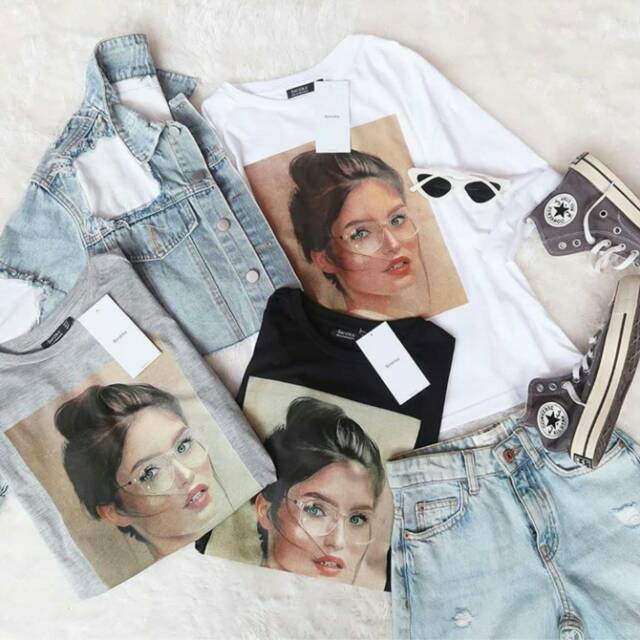 

Baju kaos Lady sketsa| Tshirt tumblr tee wanita
