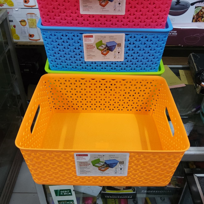 Maspion Keranjang Serbaguna Medium + Tutup Trissa Basket M 11.3 +Tutup