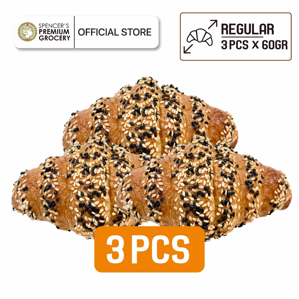 Croissant - Black & White Sesame (3pcs)