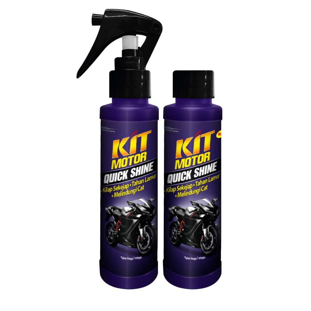 KIT SHINE PUMP Kit Motor Quick Shine Pump Pembersih Body Motor 100ml Pengkilap Anti Air Debu