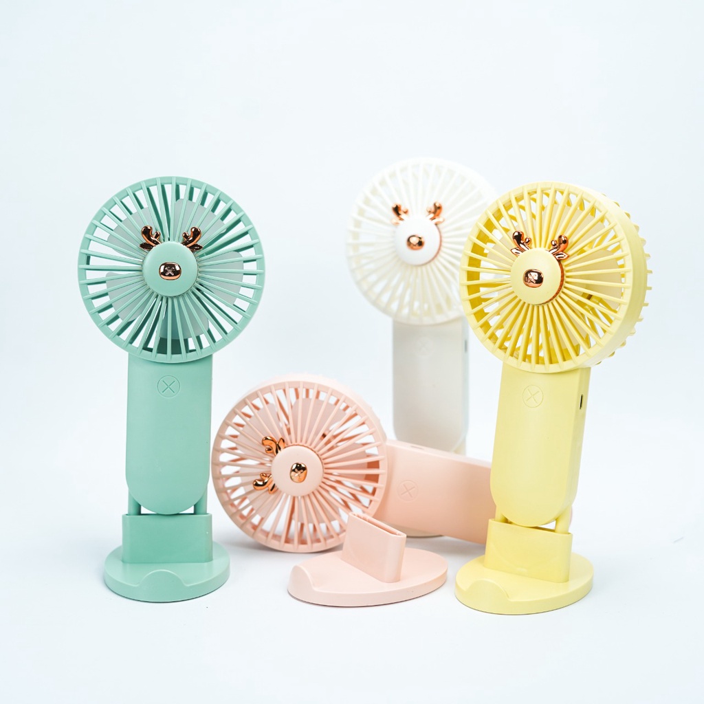 Kipas Angin Tangan Standing  Kode SQ2200  Portable - Kipas Angin Genggam USB Portable Mini Fan - Warna Random