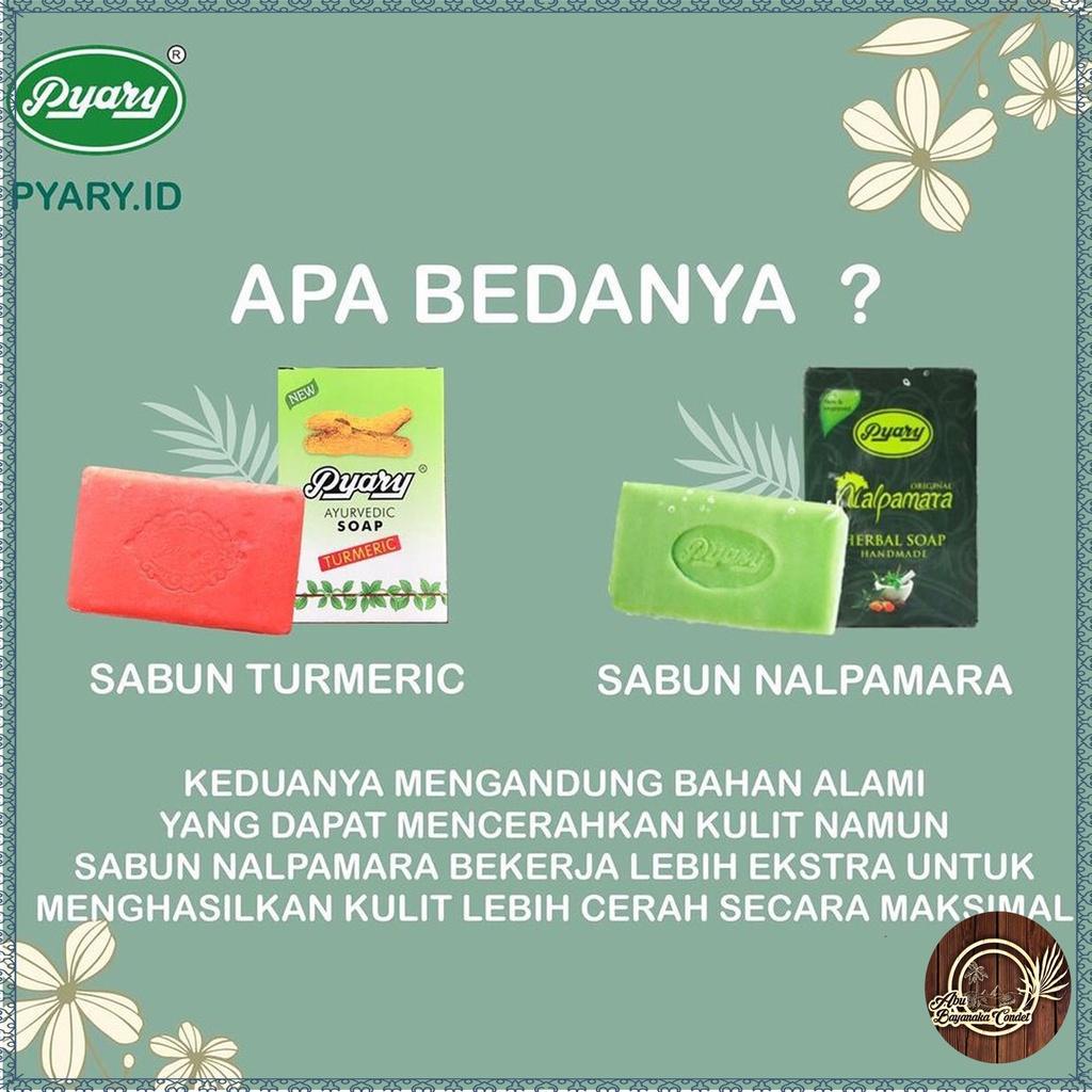 sabun PYARY NALPAMARA ORIGINAL [BPOM] | Herbal Soap Handmade | wangi bersih | Sabun Arab