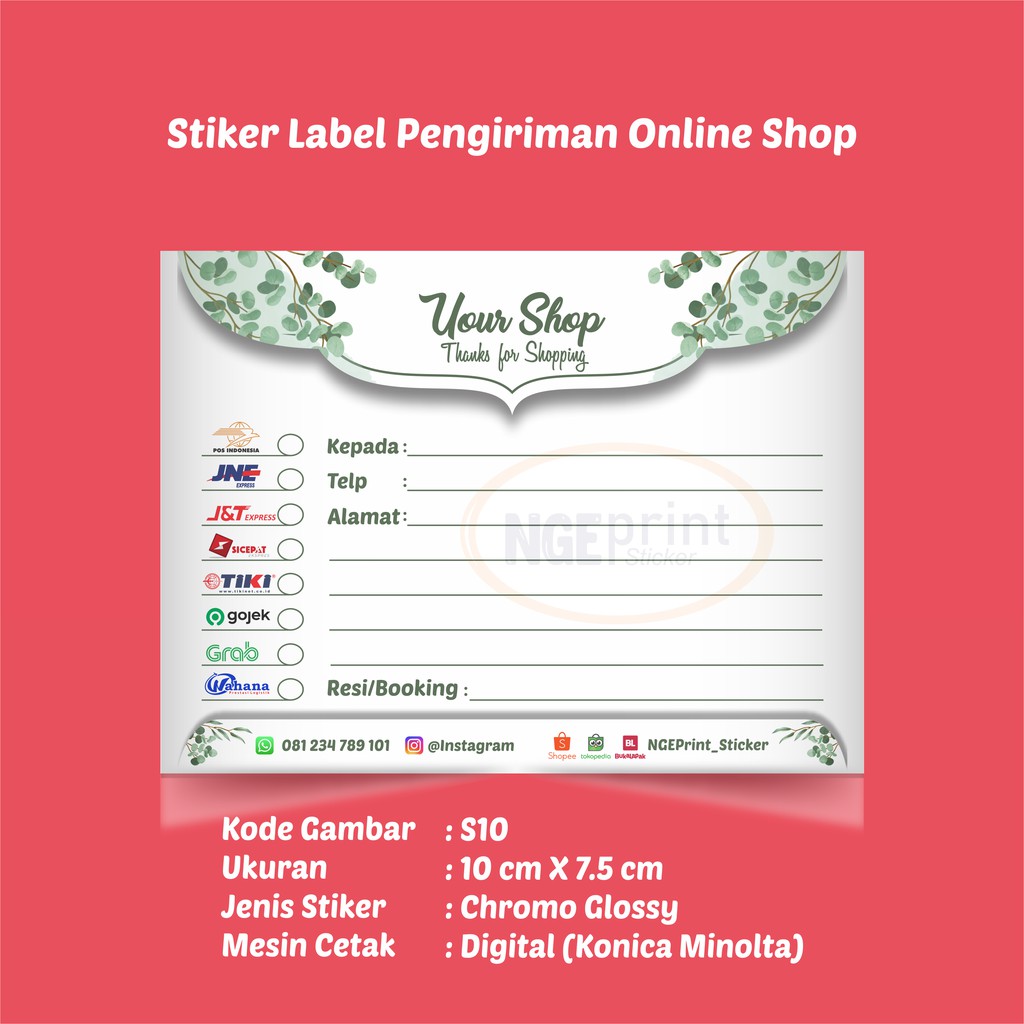 Stiker Label Pengiriman Online Shop Bagian 2 | Shopee ...