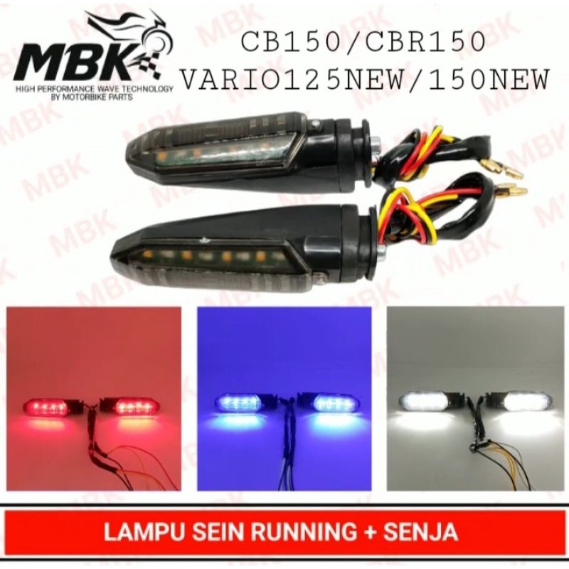 Sein Running 2In Mode Lampu Sen Led Running Model CB150/CBR150/VARIO125NEW/VARIO150NEW PNP