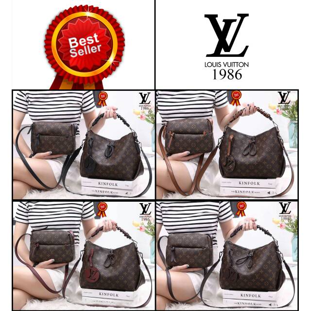 LV Beaubourg Hobo Bag Set Sling Bag 1986