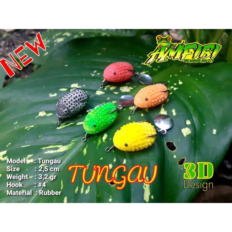 Umpan / Lure softfrog kodok palsu 3D Amfibi model tungau 2,5 cm / 3,2 gram
