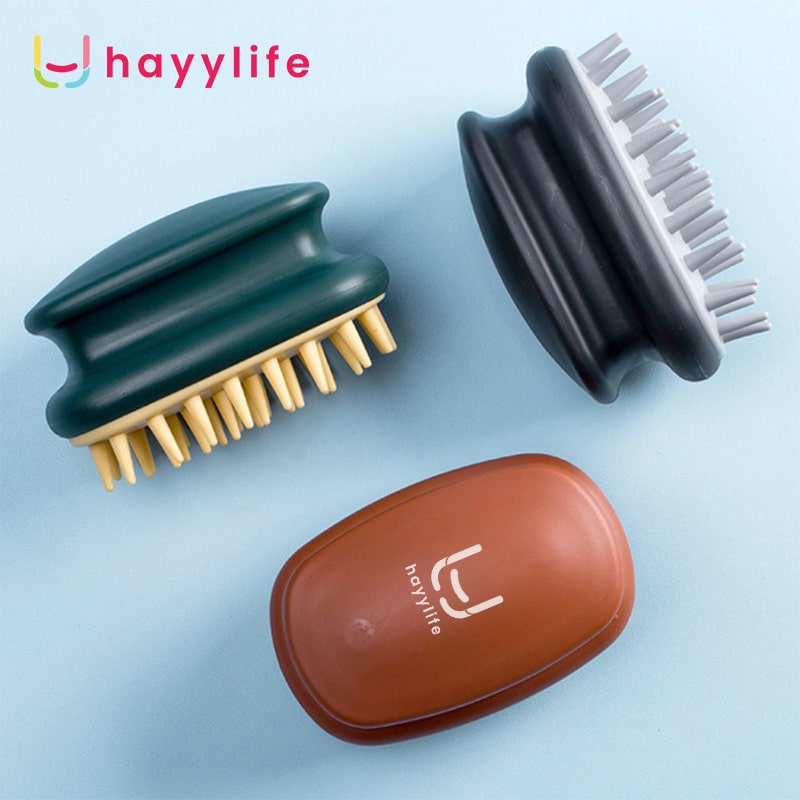HAYYLIFE Soft Hair Washing Brush Massage Sikat Keramas Silikon Kulit Kepala Ketombe Silicone Scalp Comb Wash HL-BBB553