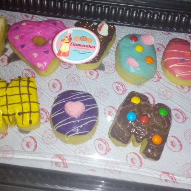 

Donat alfabet/donat ucapan/donat ultah/donat huruf