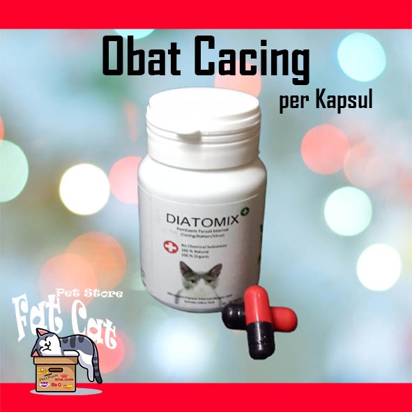 Diatomix Obat Cacing Kucing Anjing kapsul ecer / per kapsul