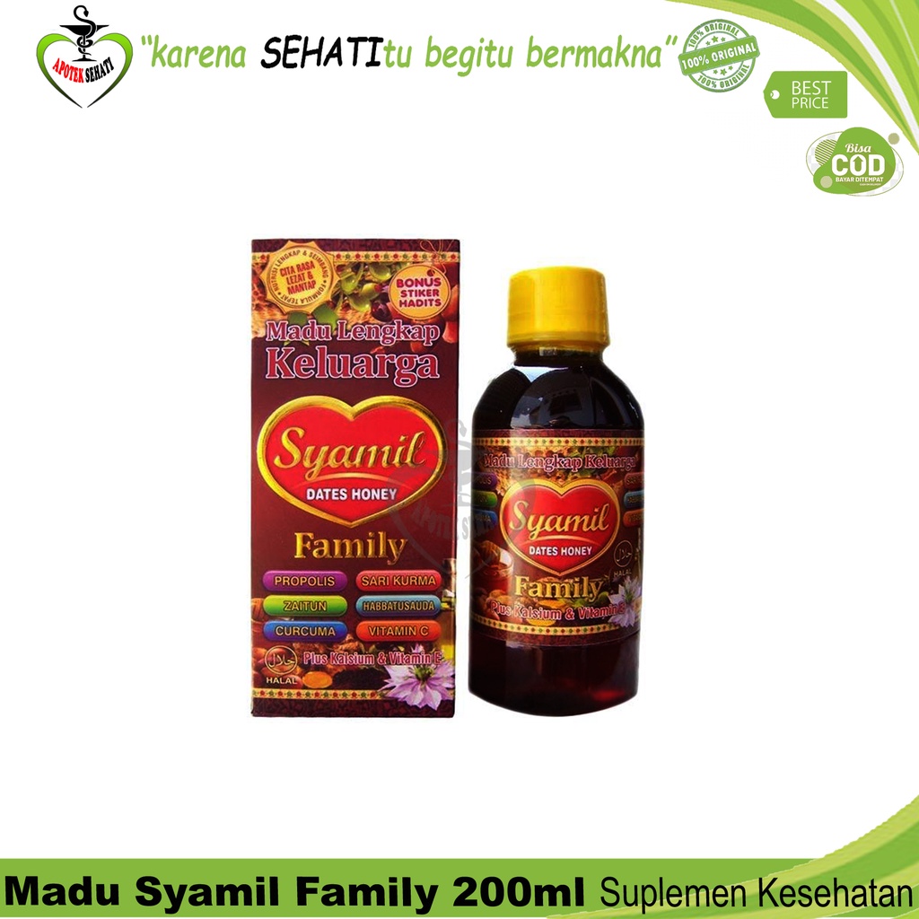 MADU KELUARGA SYAMIL FAMILY DATES HONEY HERBAL 200 ML