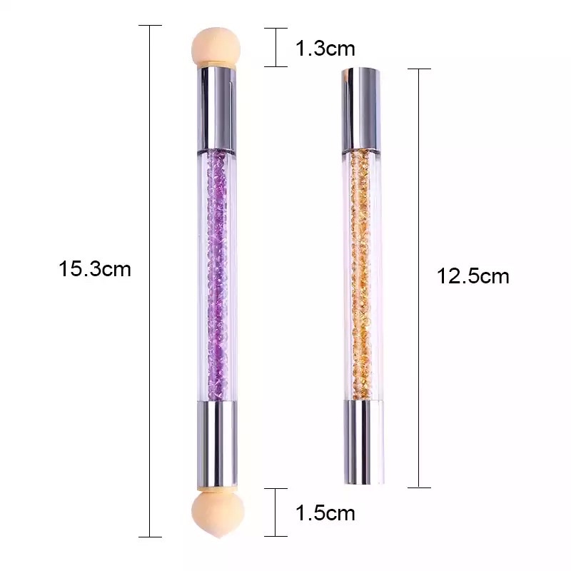 OMBRE SPONGE 2 SISI KUAS OMBRE 2in1 DOTTING SPONGE NAIL PEN