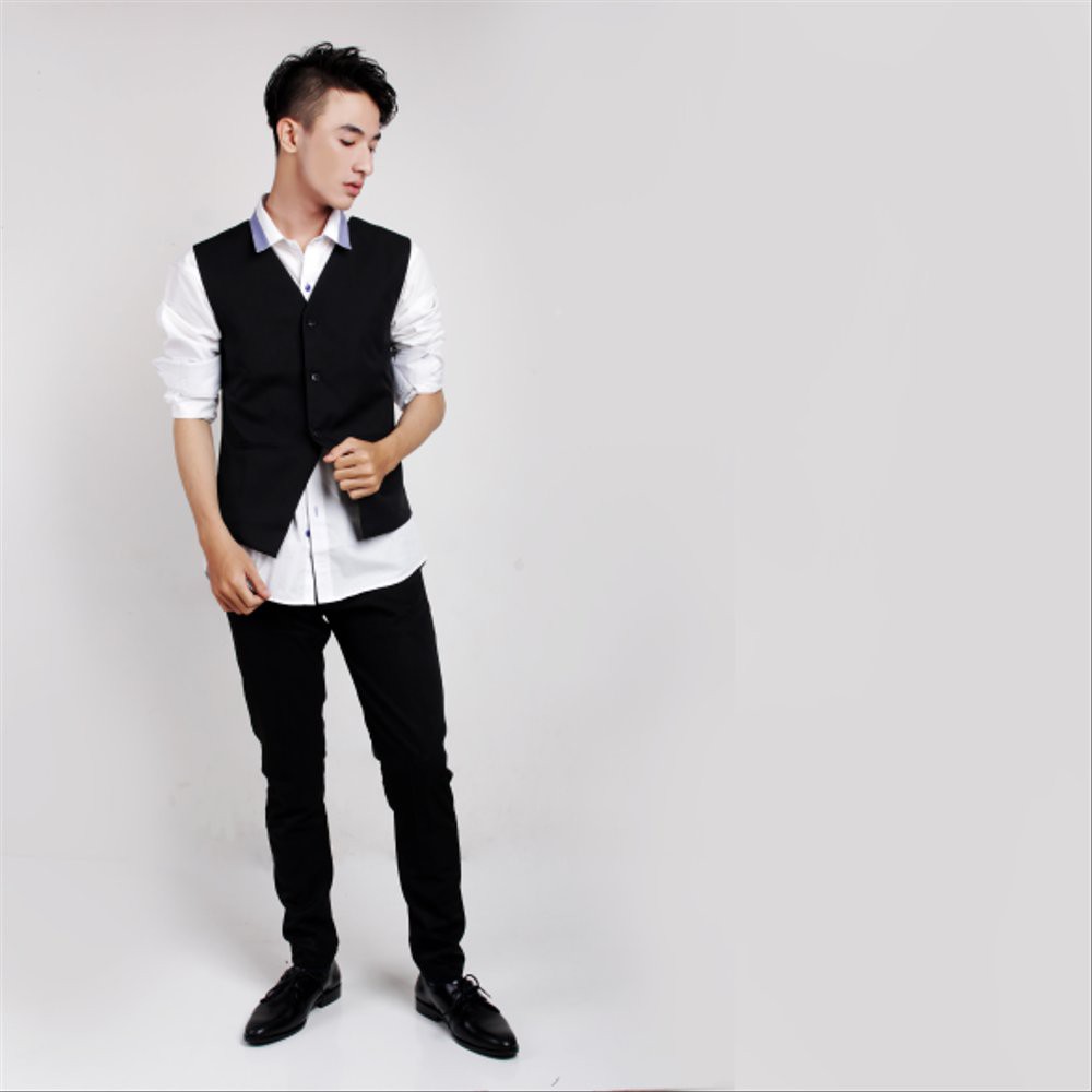 ROMPI PRIA SLIMFIT WARNA HITAM - NEW VEST TWIST EXECUTIVE SLIMFIT