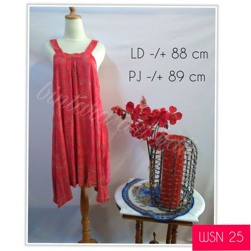 baju rumah daster wanita daster merah adem halus daster merah