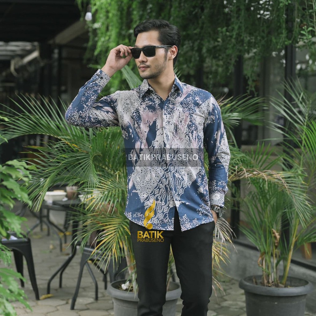 PRABUSENO BATIK SARIRA DONKER KEMEJA BATIK PRIA LENGAN PANJANG SLIM FIT  ORIGINAL  PRABUSENO FULL FU