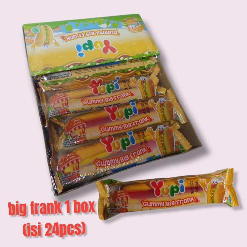

Yupi big frank 32gr 1 box (isi 24pcs)
