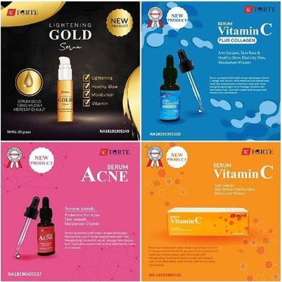 * NCC * SYB Serum Forte Serum Wajah Facial Gold Vitamin C Red Jelly Collagen - Netto 20 gram