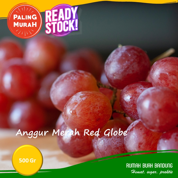 Buah Anggur Merah Red Globe China 250 gram