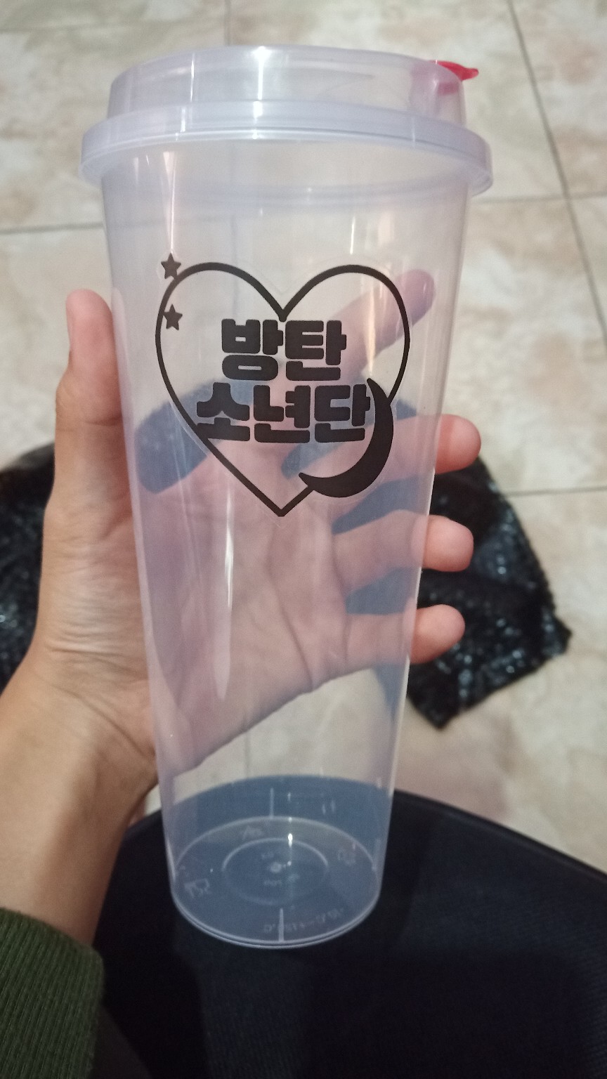Bts Reusable Cup Logo Hati