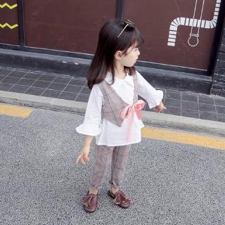 Set 3Pcs Kaos T Shirt Anak Perempuan Tanpa Lengan Celana Set 3Pcs Kaos T Shirt Anak Perempuan Tanpa Lengan Celana