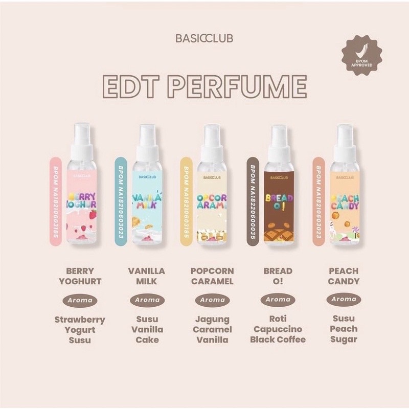 BASICCLUB BODYMIST BPOM 100ML WITH MILK SCENT/ READY BASIC CLUB