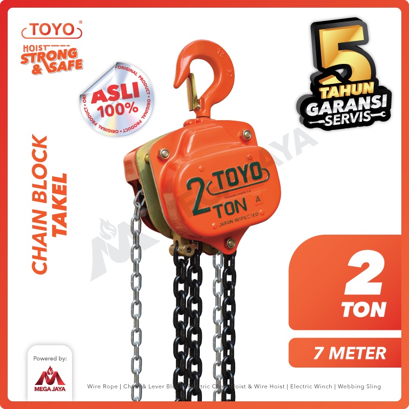 Jual Toyo Chain Block Takel 2 Ton X 7 Meter Shopee Indonesia