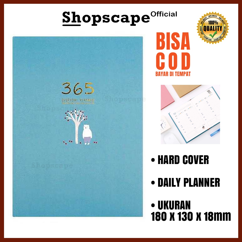 

Buku Diary Buku Harian 365 Hari 1 Tahun Notebook - BIRU
