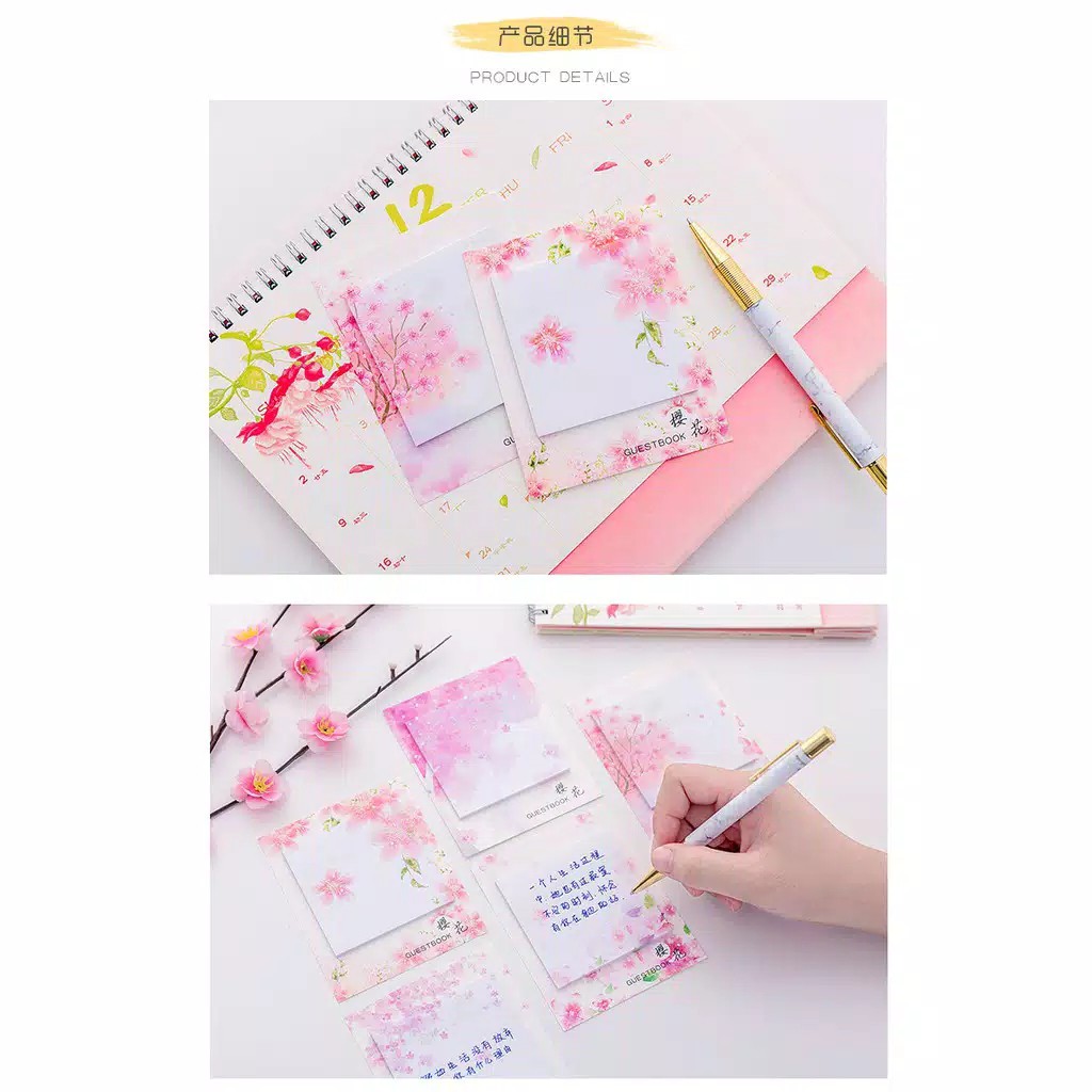 

SN717 Sticky Note / Memo Cherry Blossom / Post It Note Model Bunga Cherry